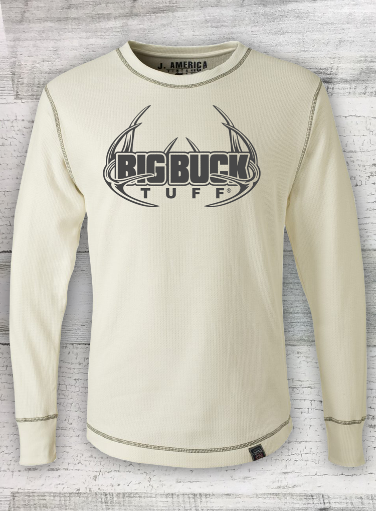 Big Buck Tuff - Hunting Shirt - Vintage Long Sleeve Thermal Tee