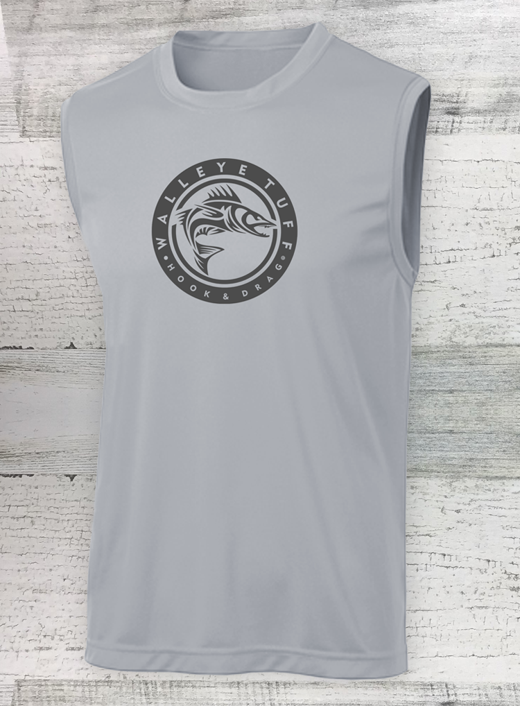 Walleye Tuff -Sleeveless - Circle Series - PosiCharge® Competitor™ Tee- Walleye Shirt